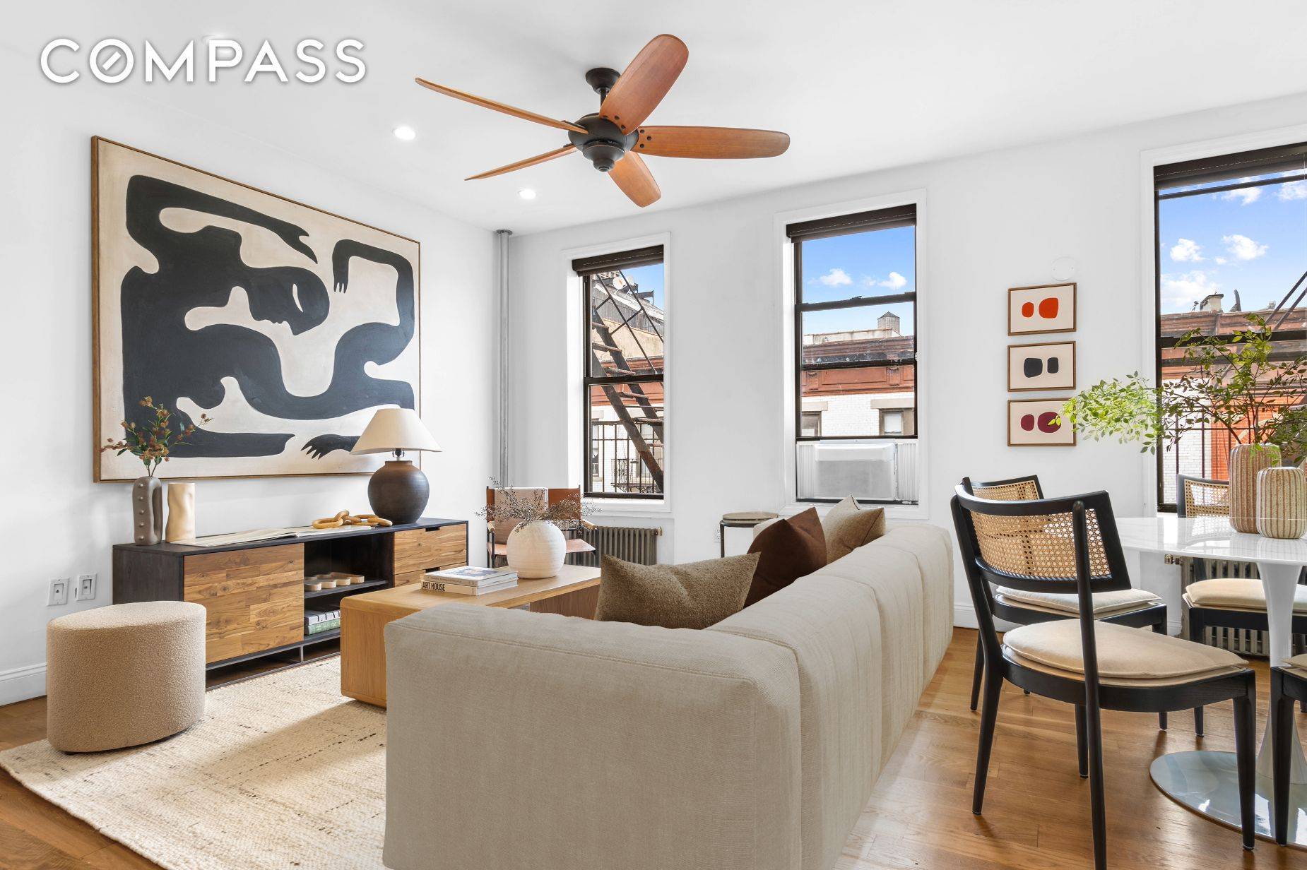 Welcome to Apartment 6F at 131 Thompson Street a beautifully updated one bedroom home on an upper floor of a classic SoHo cooperative.