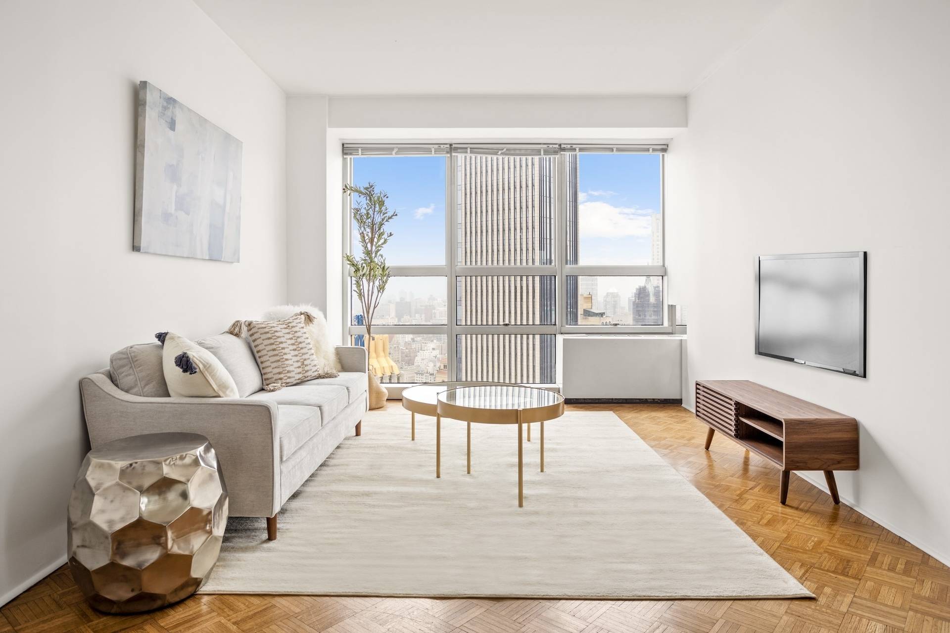 Central Park and City views from this converted 2 bedroom at Metropolitan Tower, just two blocks from Central Park.