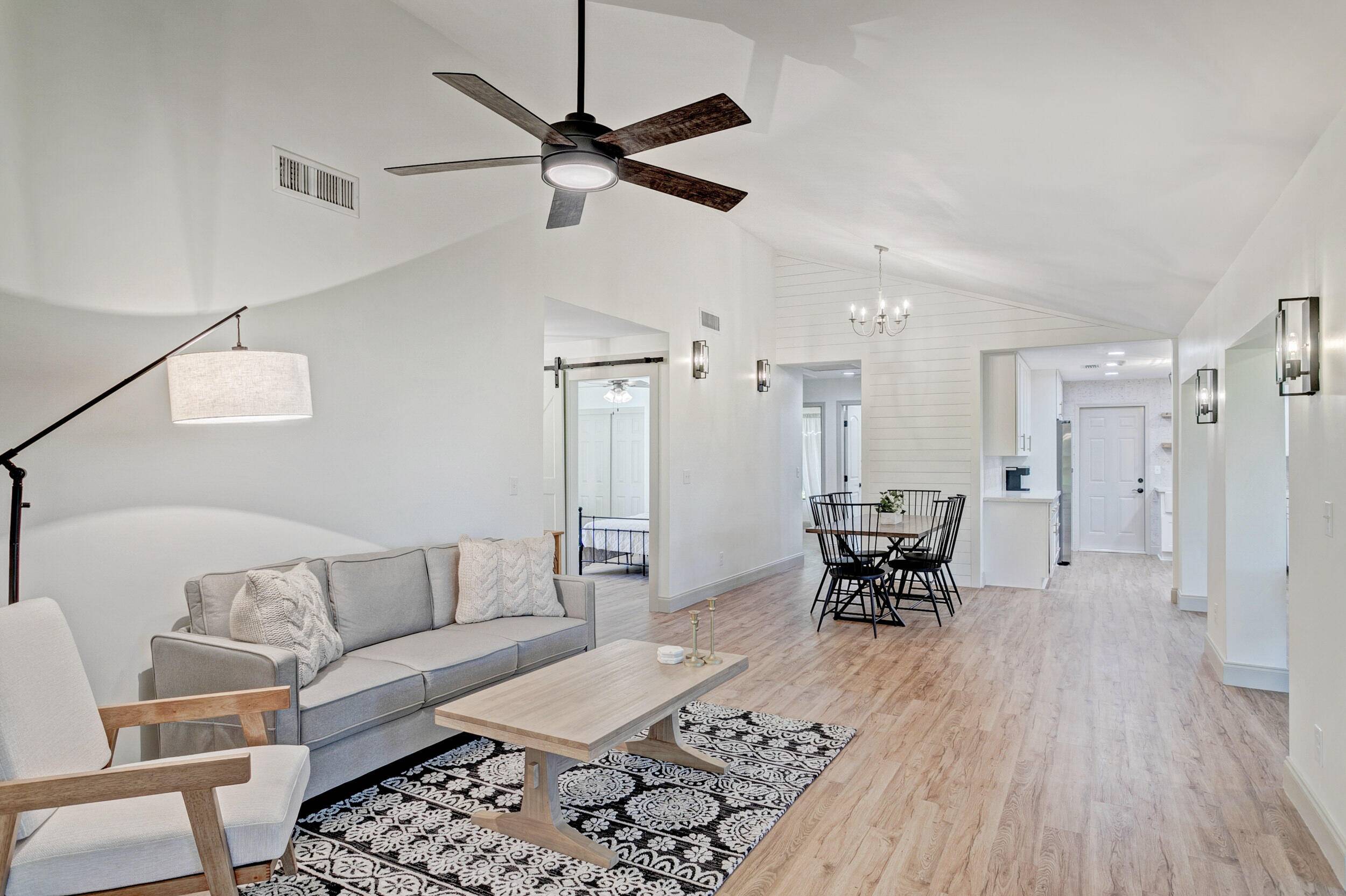 Beautifully renovated single family home with a golf view.