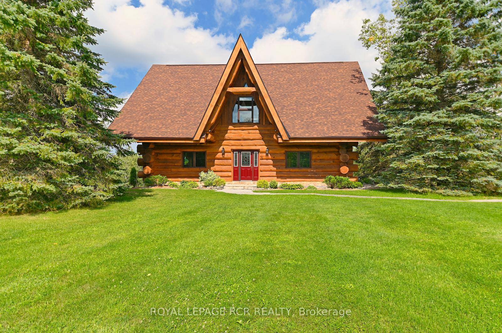 Maplelands Farm Scandinavian scribed log home on 34 acres with 2 ponds in Mulmur.