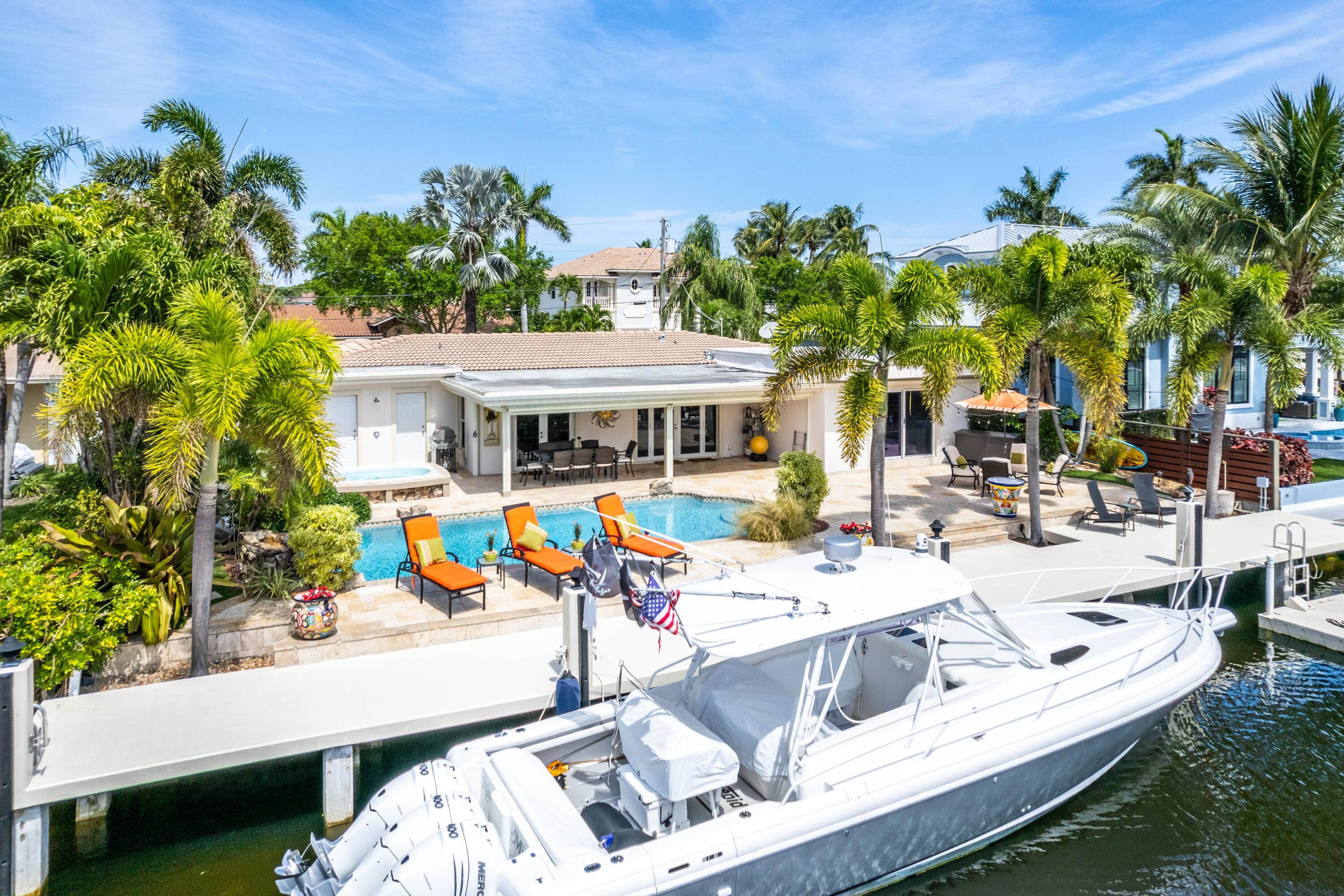 Dream life on the canal with the possibility of having a space on the dock for your boat, up to 30 feet.