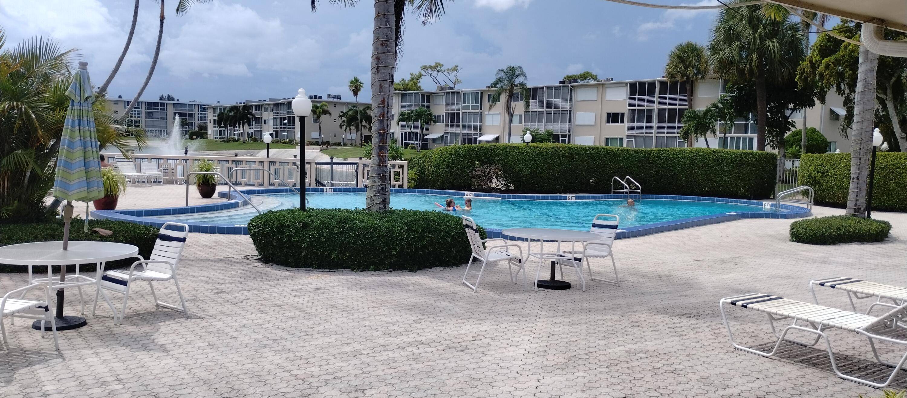 Wonderful 2 bed and 2 bathroom corner unit on first floor in a cozy 55 plus community with 2 pools saunas, gym, workshop, clubhouse and even an auditorium with plenty ...
