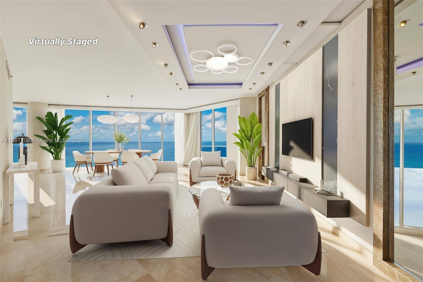 Absolutely spectacular ! Rarely available southeast corner direct oceanfront residence on the 37th floor at Trump Hollywood.