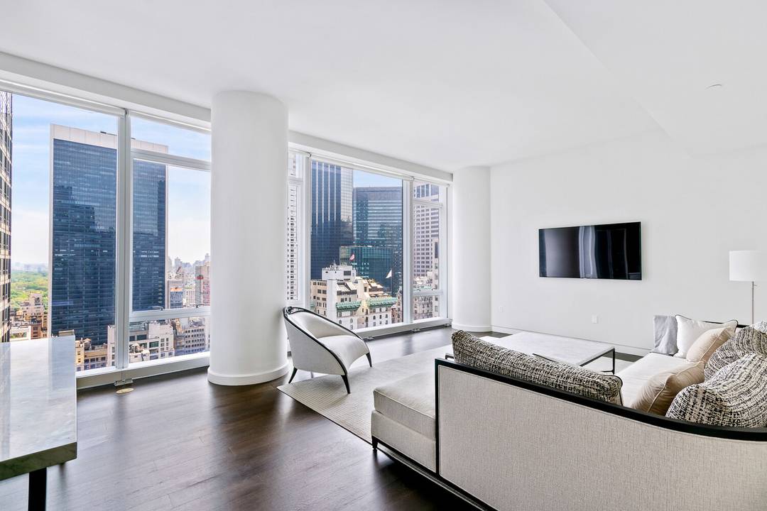 Spacious double corner two bedroom residence on a high floor at the Baccarat Hotel amp ; Residences New York.