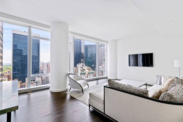 Spacious double corner two bedroom residence on a high floor at the Baccarat Hotel amp ; Residences New York.