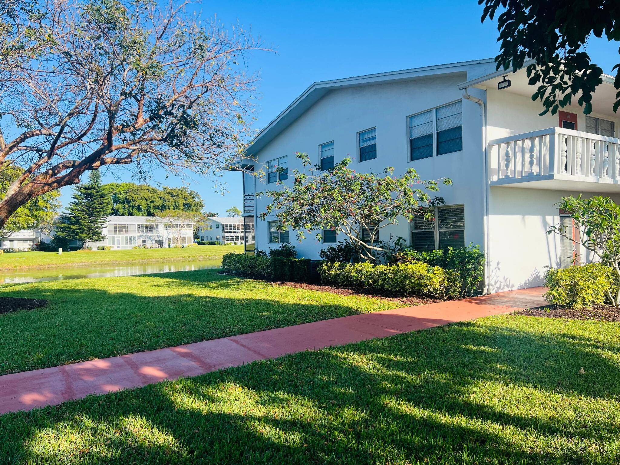 Stunning first floor, corner lot, beautiful water views.