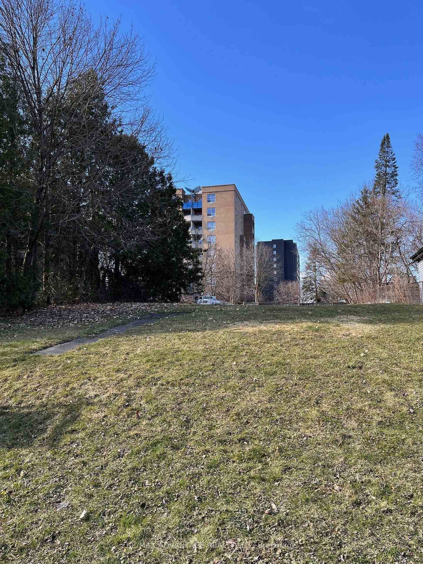 A vacant lot with high rise zoning.