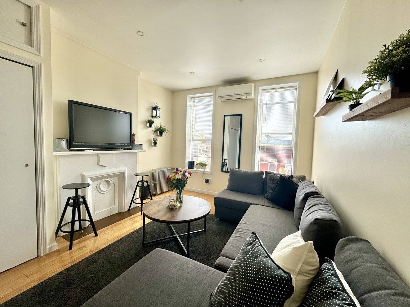 Fully furnished 1 bedroom plus home office in prime Williamsburg, steps from Bedford L train, McCarren Park, multiple restaurants, coffee shops, grocery stores, bars, and unlimited stores.