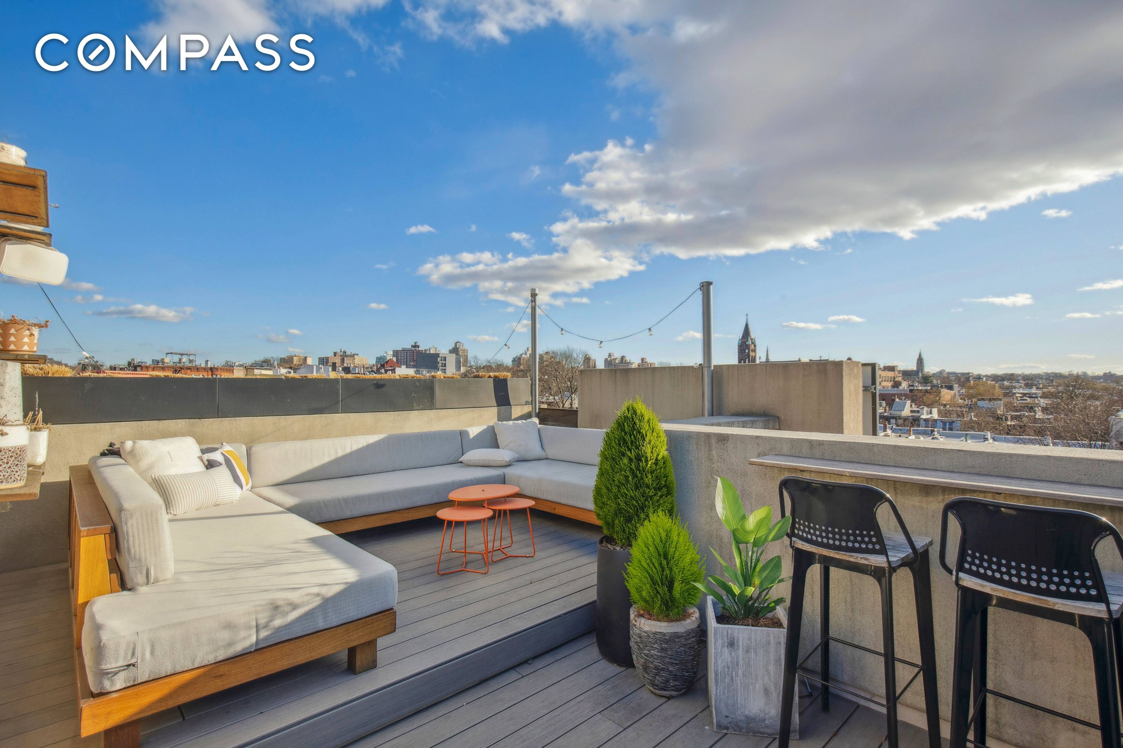Gorgeous 3 Bedroom, 2. 5 Bath Duplex Penthouse with Rooftop Garden Sanctuary and Low Monthlies This is not your typical Park Slope apartment.