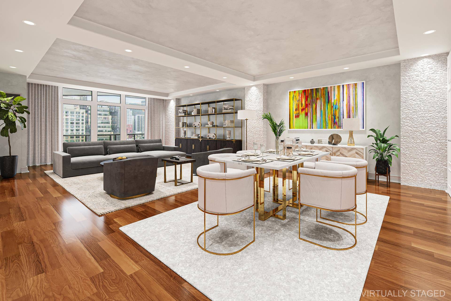 Perched on the 30th floor of one of Midtown East's most distinguished condominium buildings, this beautifully appointed 3 bedroom, 3.