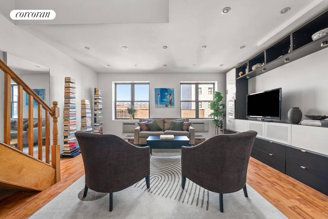 Welcome to 895 Myrtle Ave, Unit 4B, a spacious and character filled lofted duplex penthouse condominium in the heart of central Bedford Stuyvesant.
