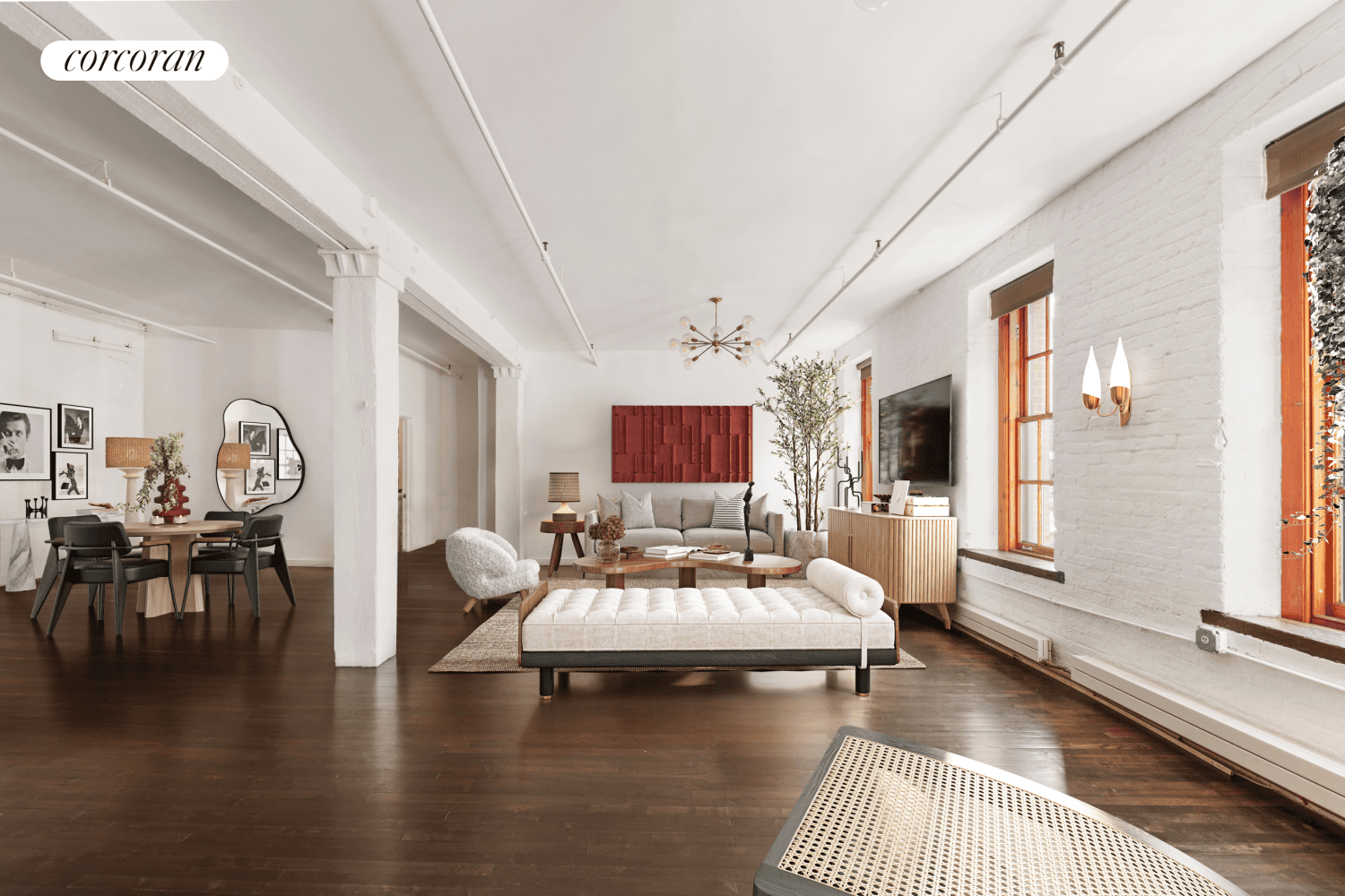 Set within the storied streets of Tribeca, Residence 4 at 463 Greenwich Street seamlessly blends historic grandeur with contemporary refinement.