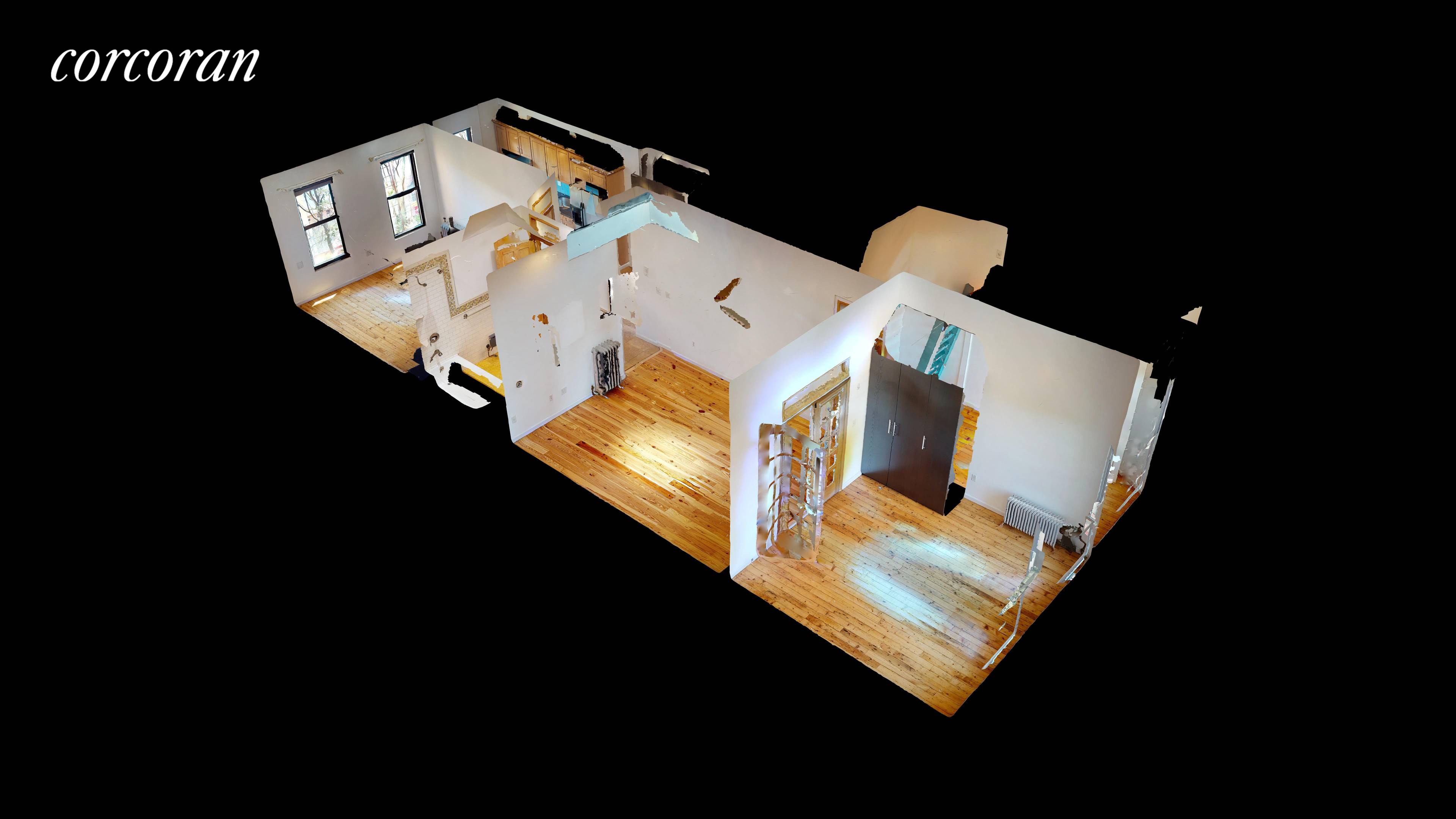Spacious, light filled, entire top floor unit !