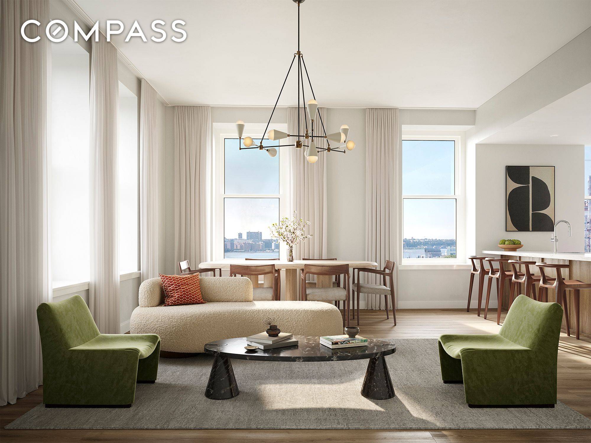LAST REMAINING FULL FLOOR RESIDENCE OFFERING UNOBSTRUCTED HUDSON RIVER VIEWS Introducing Residence 3A, a 3, 202 square foot, corner 4 bed, 4 bath condominium with 9 8 ft ceilings, featuring ...