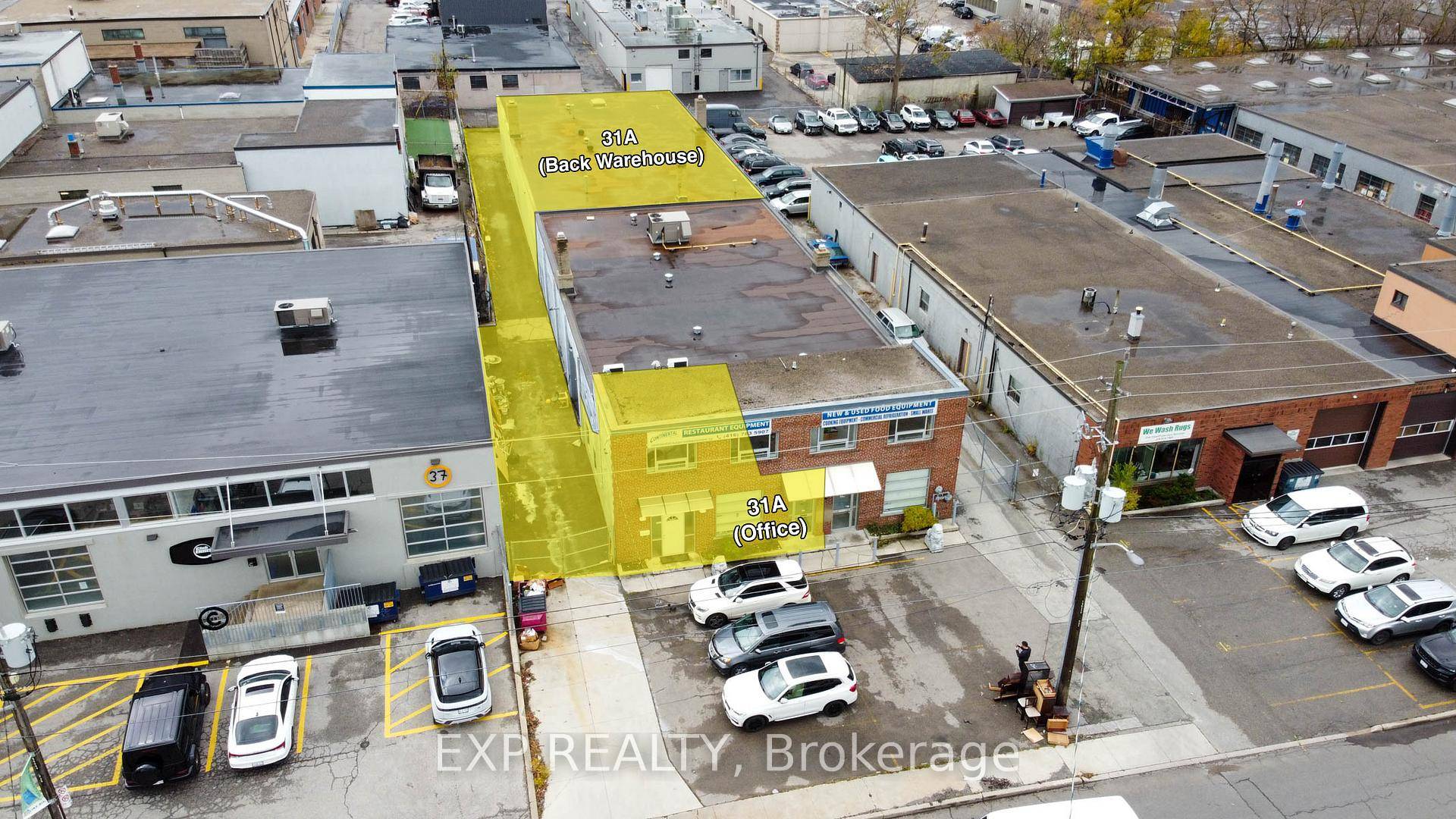 Freestanding industrial building with retail approx.