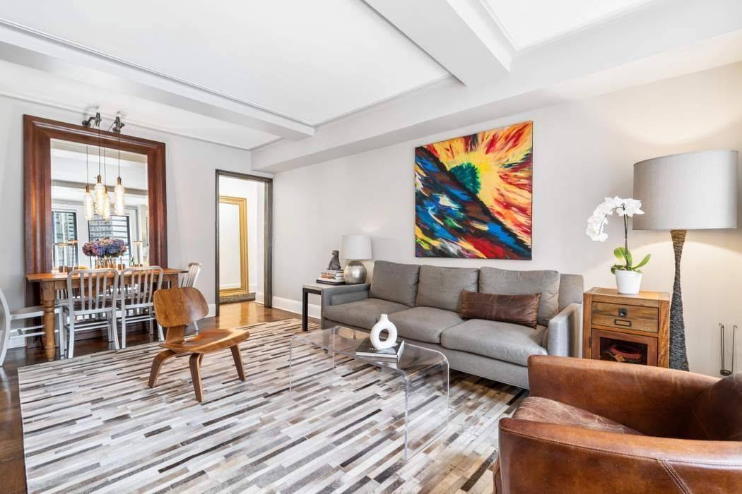 MODERN, CHIC ONE BEDROOM in COVETED PRE WAR Move right in to this bright, high floor renovated and modern one bedroom with Pre war details crown molding, beamed ceilings, and ...