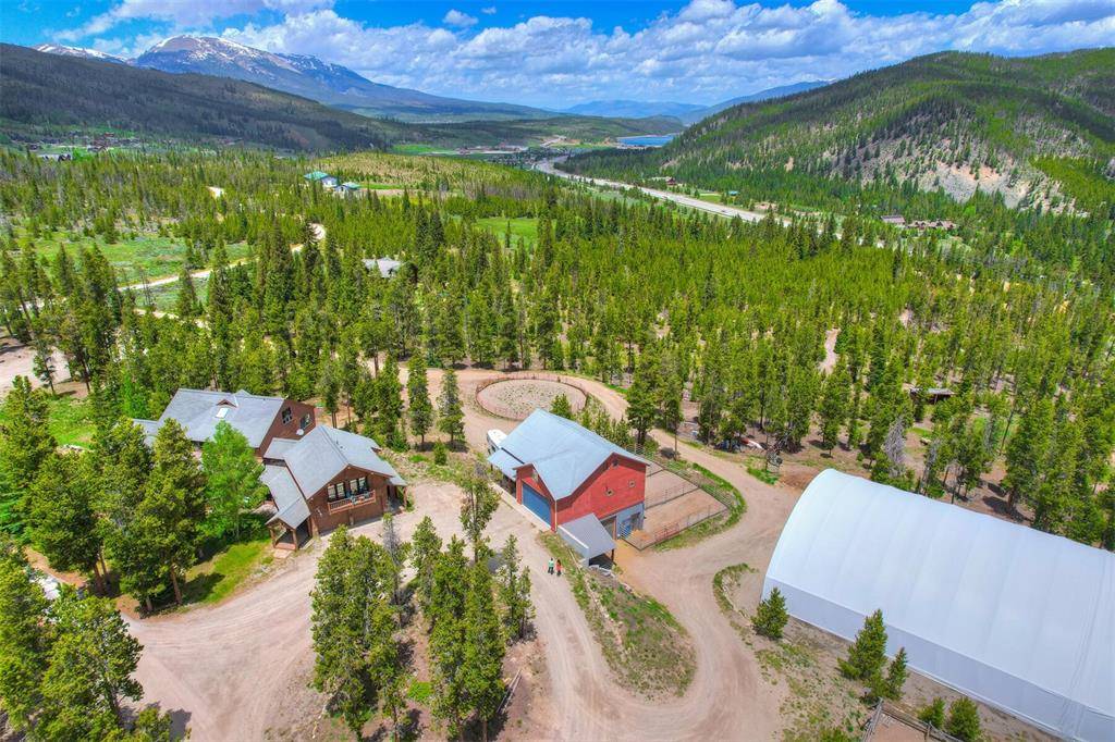 6000 sf home on over 13 acres with views of the Ten Mile Range AND Dillon Reservoir.