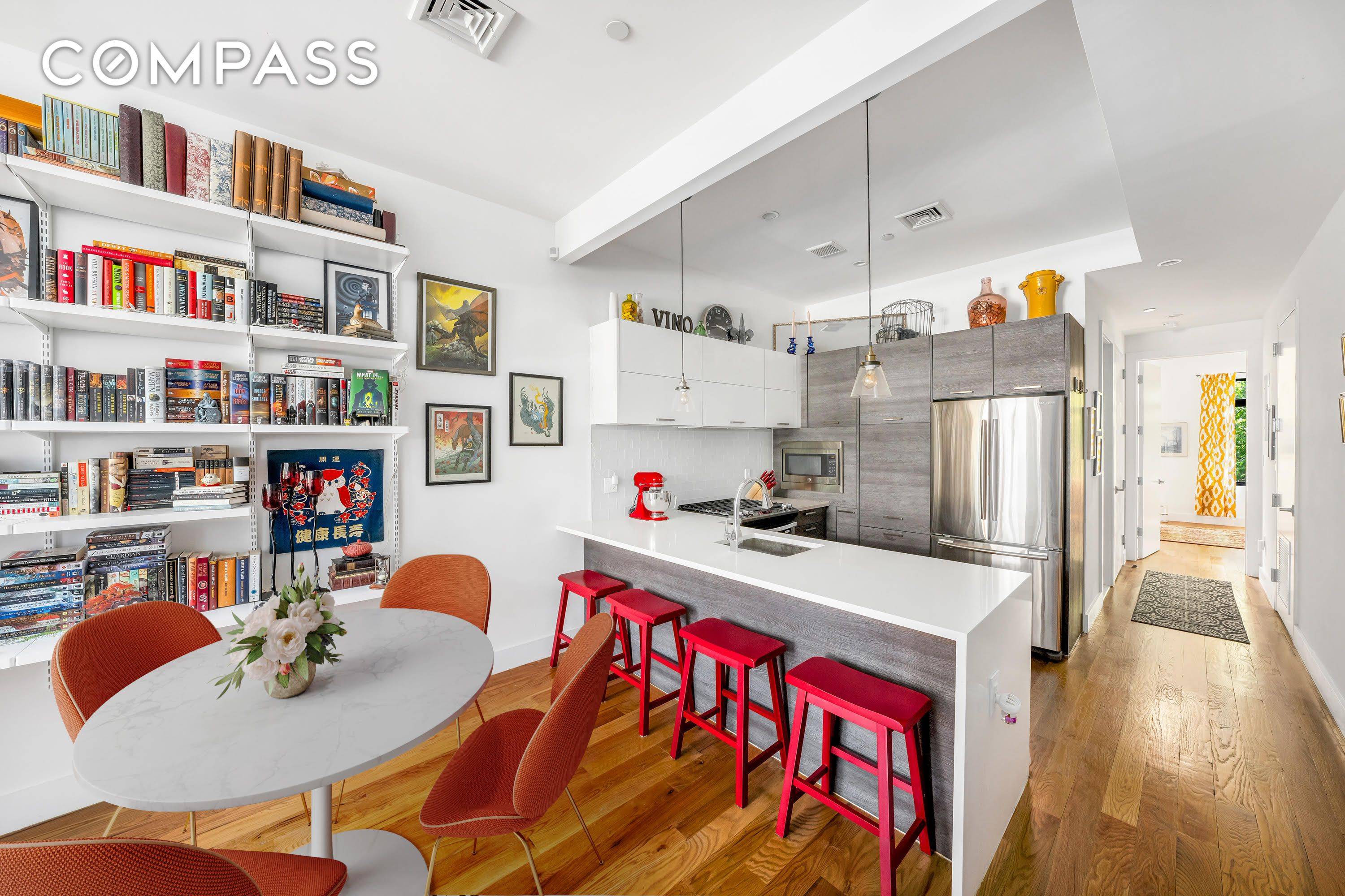 Come home to this large floor through, 2 bed, 2 full bath, pet friendly condo in Crown Heights !