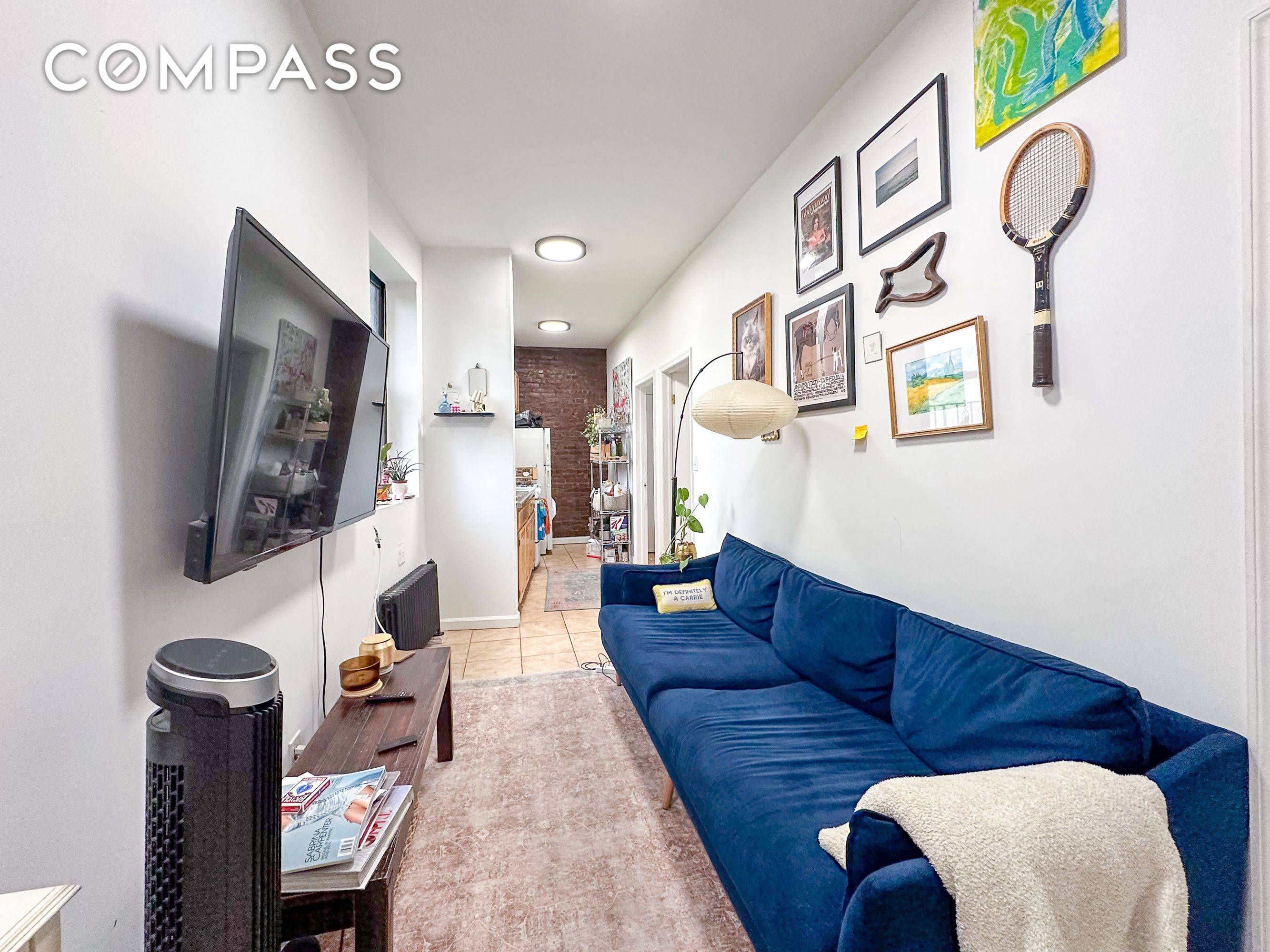 Sunny 3BR in prime East Village Windowed kitchen and bath Closets in each bedroom Exposed brick, hardwood floors Sorry, no pets