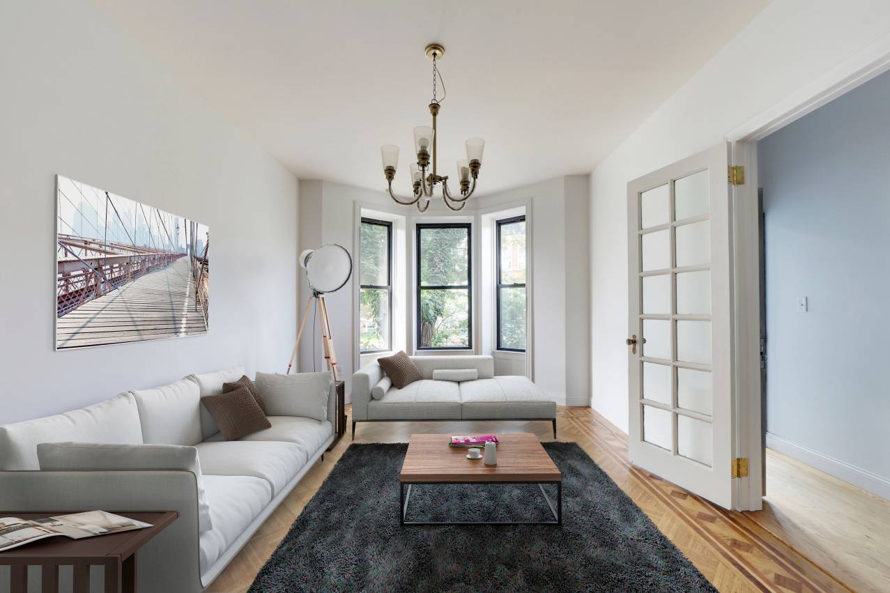 This well laid out 3 bedroom, 2 Bath floor through Garden duplex apartment spans over 2400 SF.