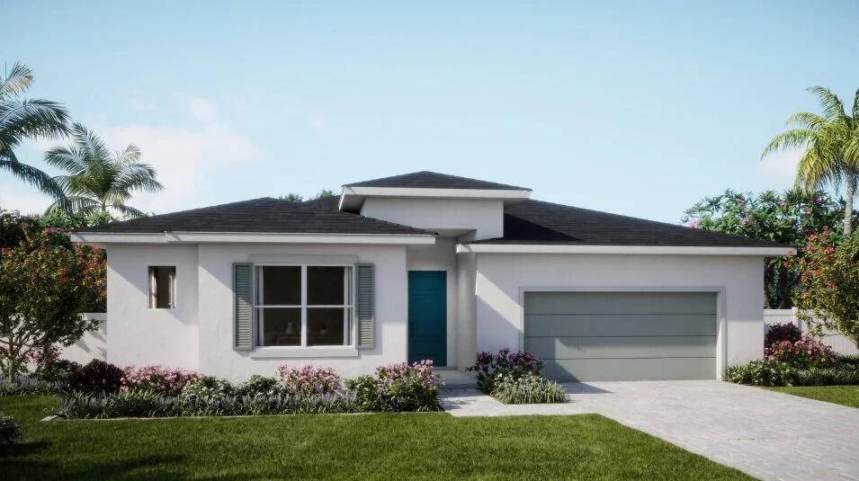 This new single level home boasts a modern and low maintenance design.