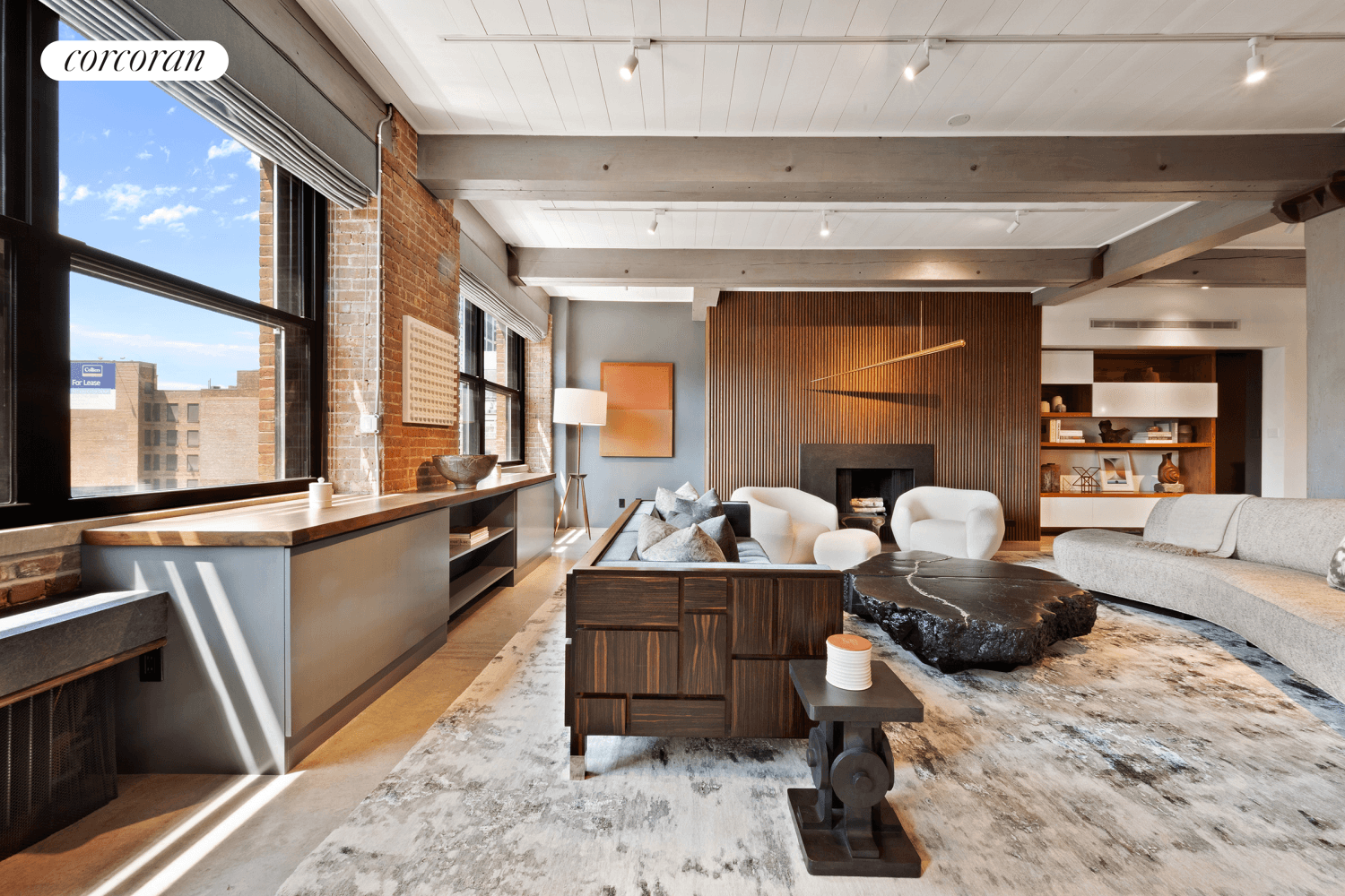 Located at the Spears doorman condominium in West Chelsea, this expansive and meticulously FURNISHED 3, 686sf 1, 123m three bedroom three bath loft wraps three corners and offers three sun ...