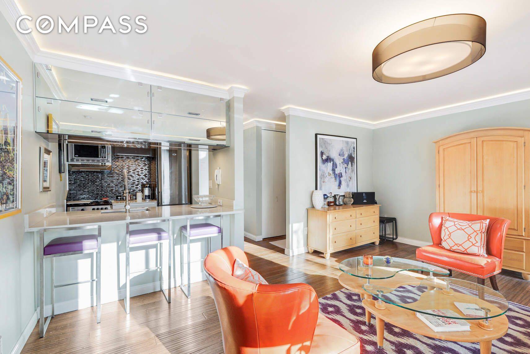 Discover city living in this beautifully renovated condominium, situated in the heart of Battery Park City.