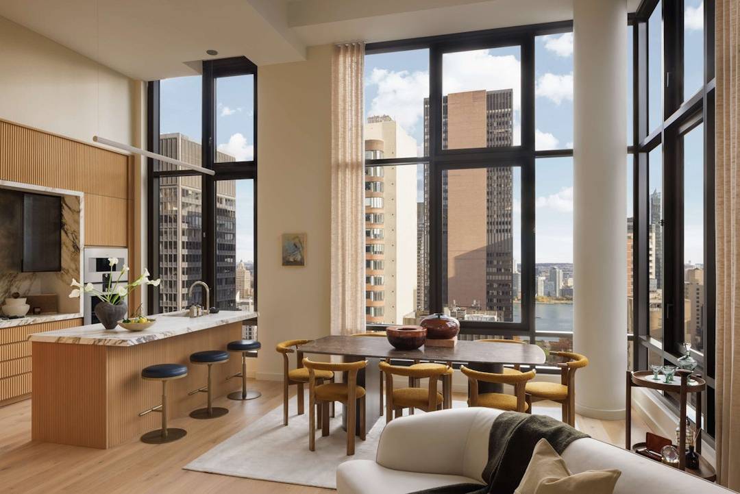 Penthouse D is a half floor residence at Monogram New York, with interiors designed by Neri amp ; Hu.