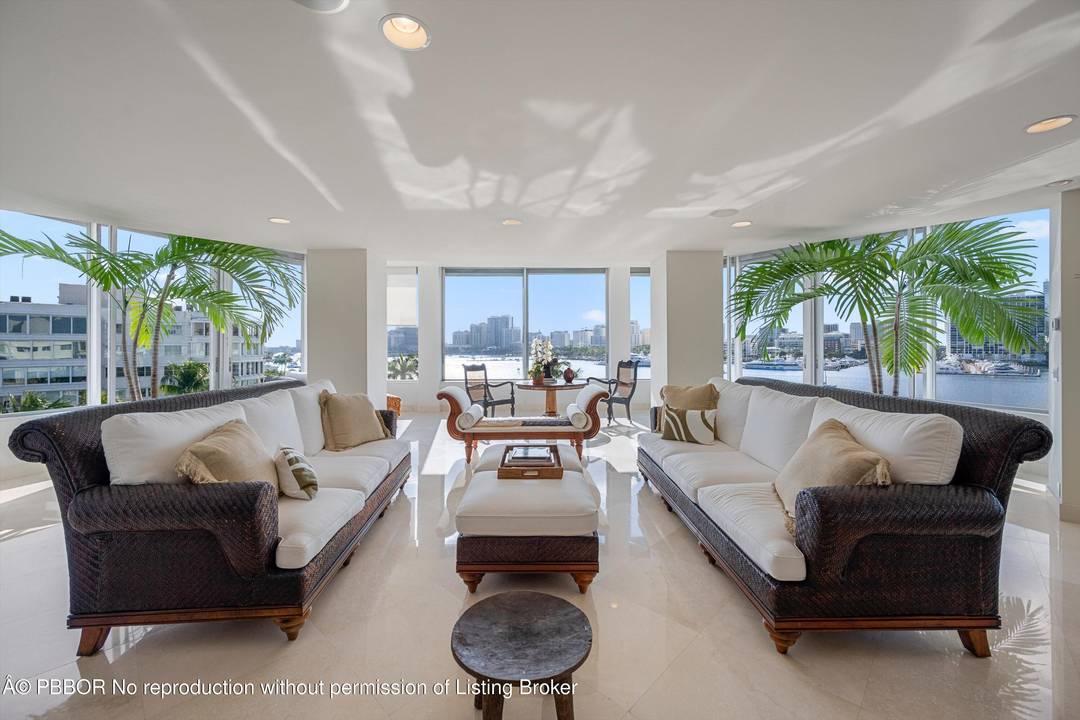 Live the Palm Beach lifestyle in this rare lakefront penthouse with a private poolside cabana at Palm Beach Towers in the heart of town.