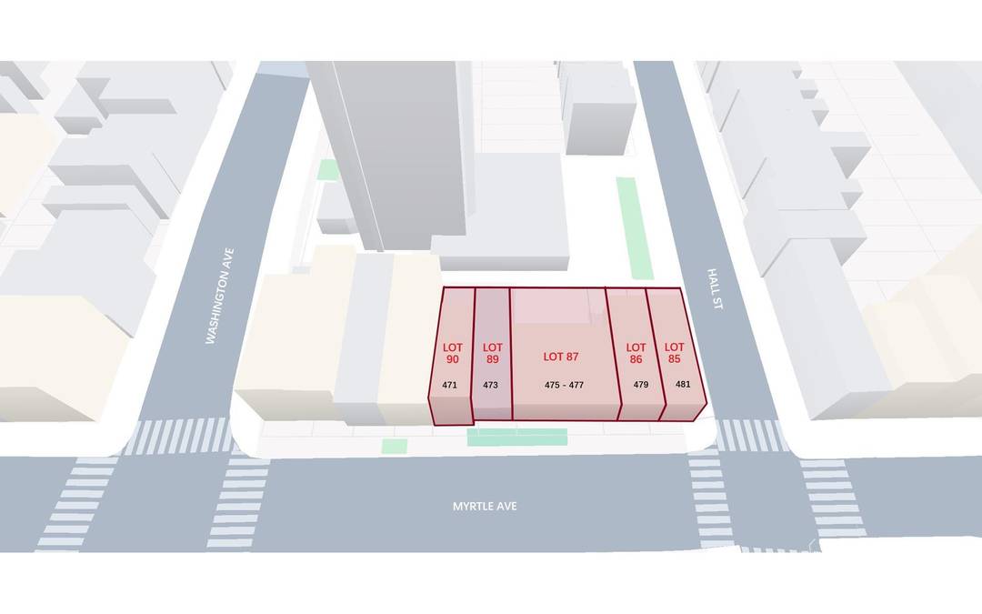 Douglas Elliman, as exclusive agent, is thrilled to offer for sale an INCREDIBLE DEVELOPMENT OPPORTUNITY ; In offering the assemblage of 471, 473, 475 477, 479 and 481 Myrtle Avenue, ...