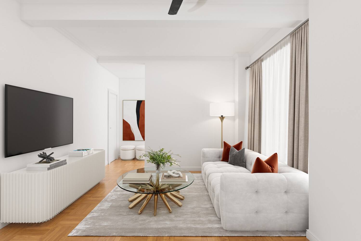 This quiet, charming one bedroom, one bath corner apartment is your perfect city escape.