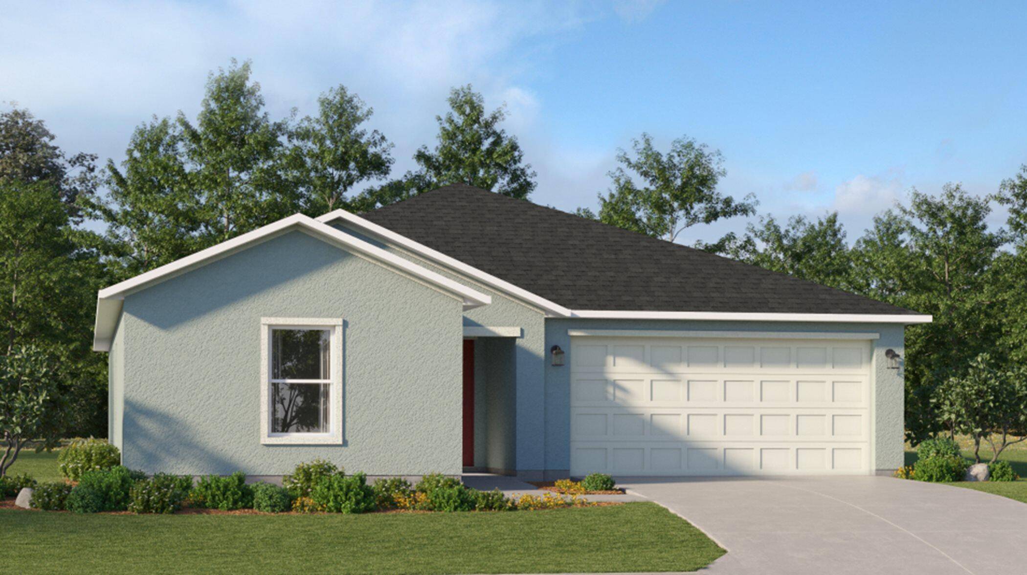 This new single story home is a modern take on a classic design.