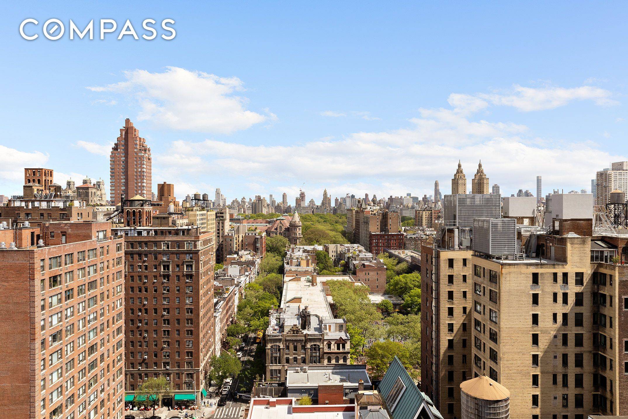 Positioned above the Upper West Side, Penthouse 19 is a sunlit, full floor retreat with four open exposures and large private terraces 532 square feet.