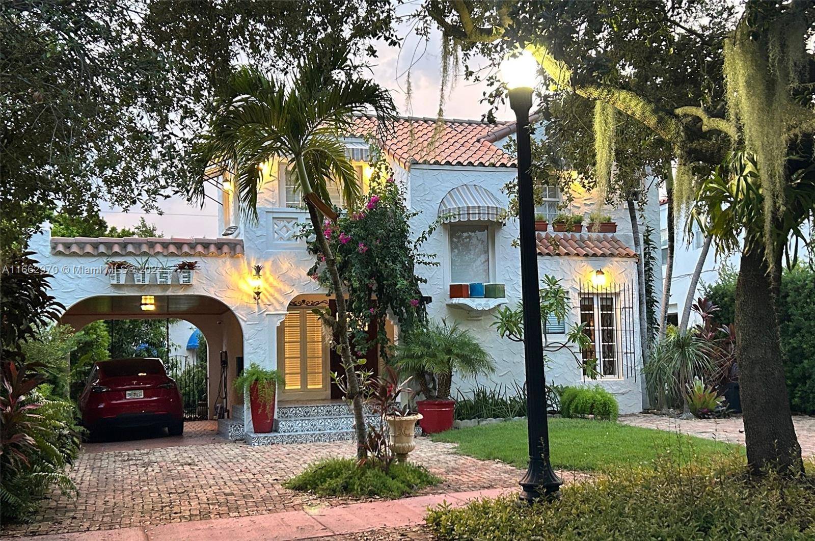 1927 Two story Spanish Mediterranean in Miami Beach on historic Normandy Isle.