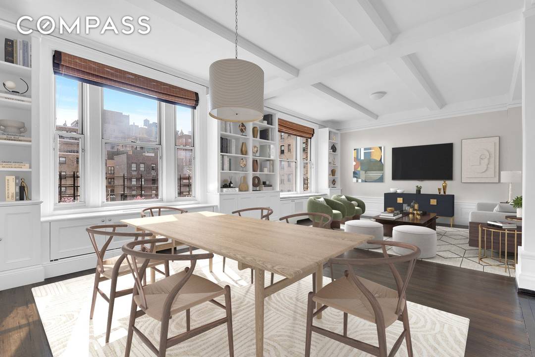 PLEASE NOTE THAT THE LIVING ROOM, DINING ROOM amp ; PRIMARY BEDROOM ARE VIRTUALLY STAGED This sun filled, move in ready prewar cooperative offers the perfect blend of classic charm ...