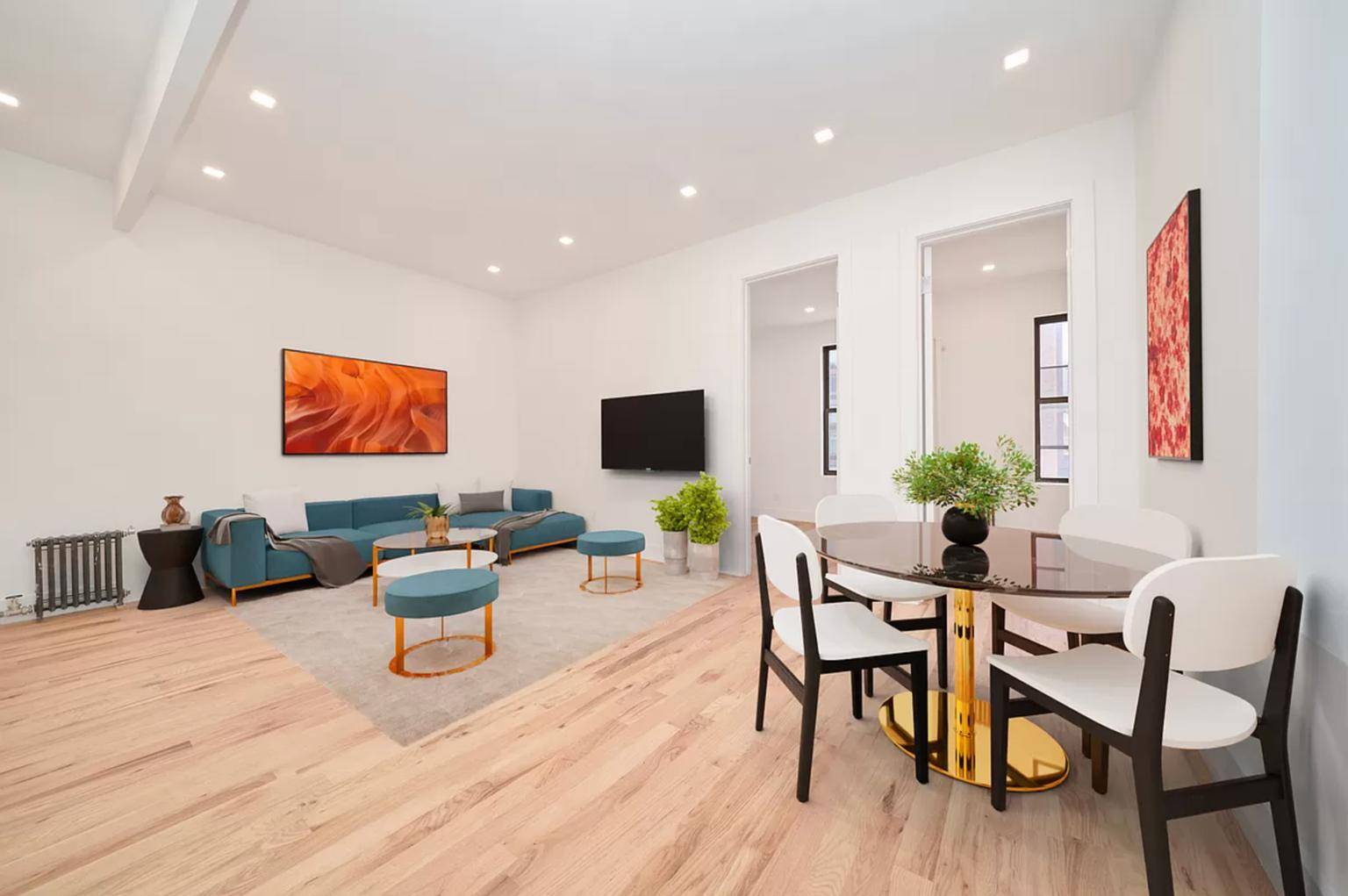 INQUIRE FOR A VIDEOAVAILABLE IMMEDIATELYCome and see this freshly renovated 4 bedroom 2 bathroom apartment in an ELEVATOR building.
