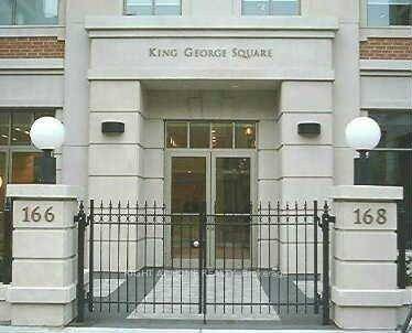 King George Square spacious 1 bedroom large open Den Den can be used as formal dining area or home office.