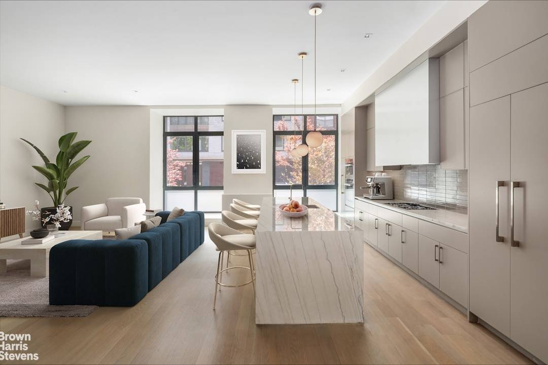 Thoughtfully designed and remarkably scaled, this sprawling 2, 163 square foot residence at 435 West 19th Street offers two bedrooms, a home office, and three full bathrooms, combining a rare ...