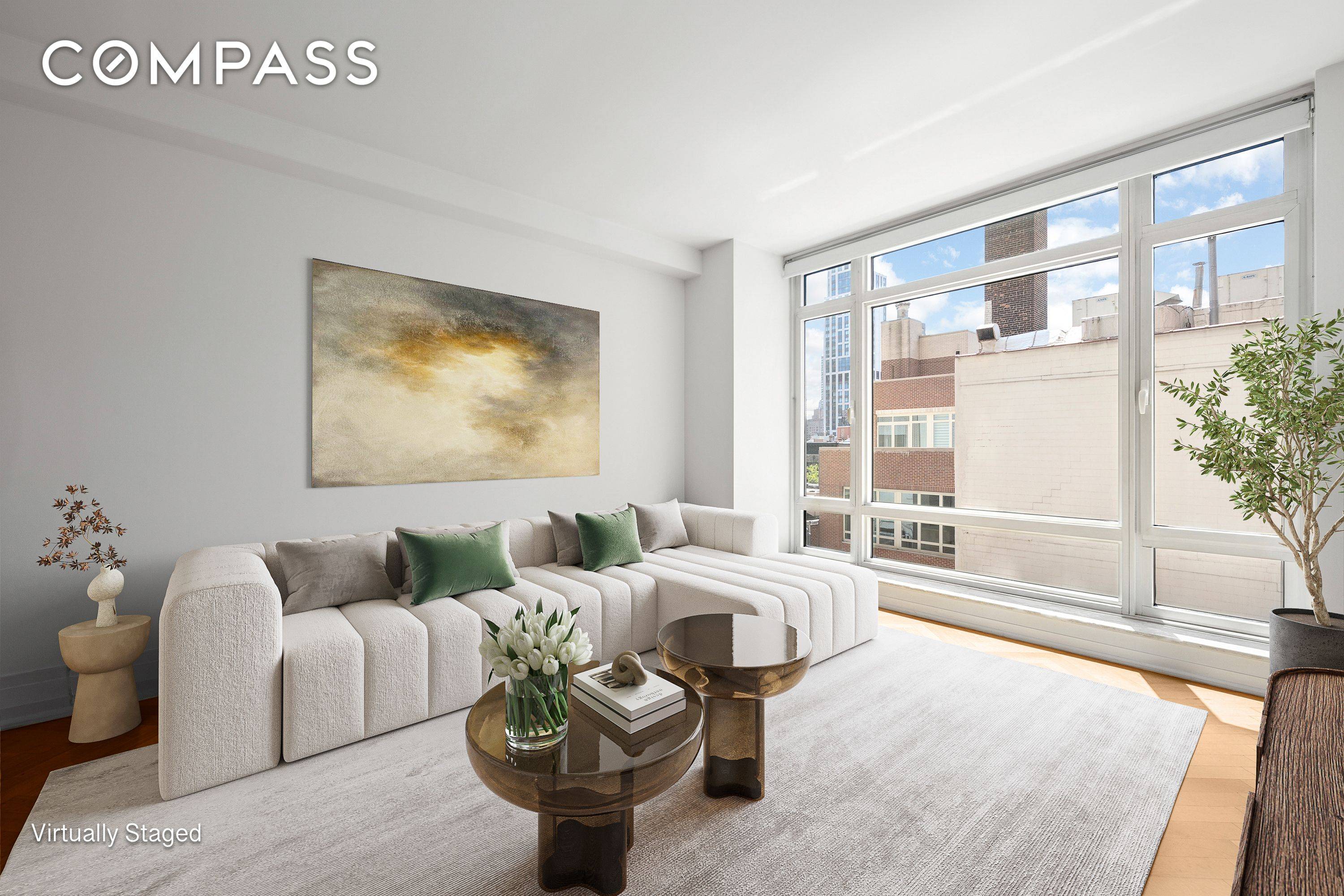 South facing, impeccably designed, one bedroom residence at The Brompton, a full service luxury condominium envisioned by renowned architect Robert A.