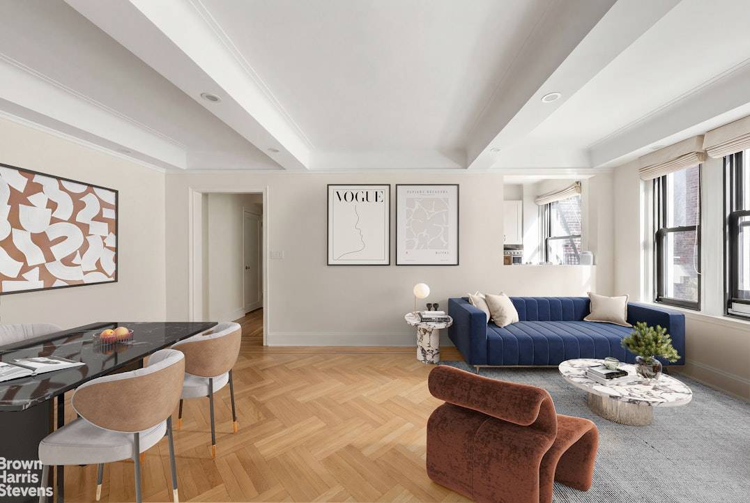 Welcome to this beautifully renovated one bedroom residence at Devonshire House, where thoughtful design meets timeless pre war character in the heart of Greenwich Village.