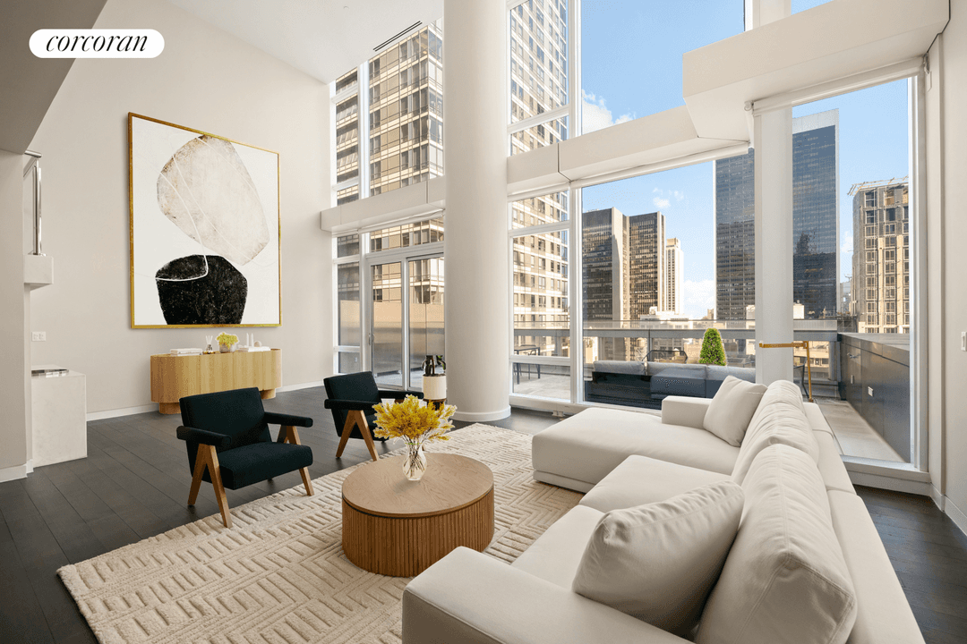 Presenting Residence 18A at The Baccarat Residences a masterfully designed three bedroom, three and a half bathroom duplex home showcasing the refined brilliance of acclaimed interior designer Tony Ingrao.