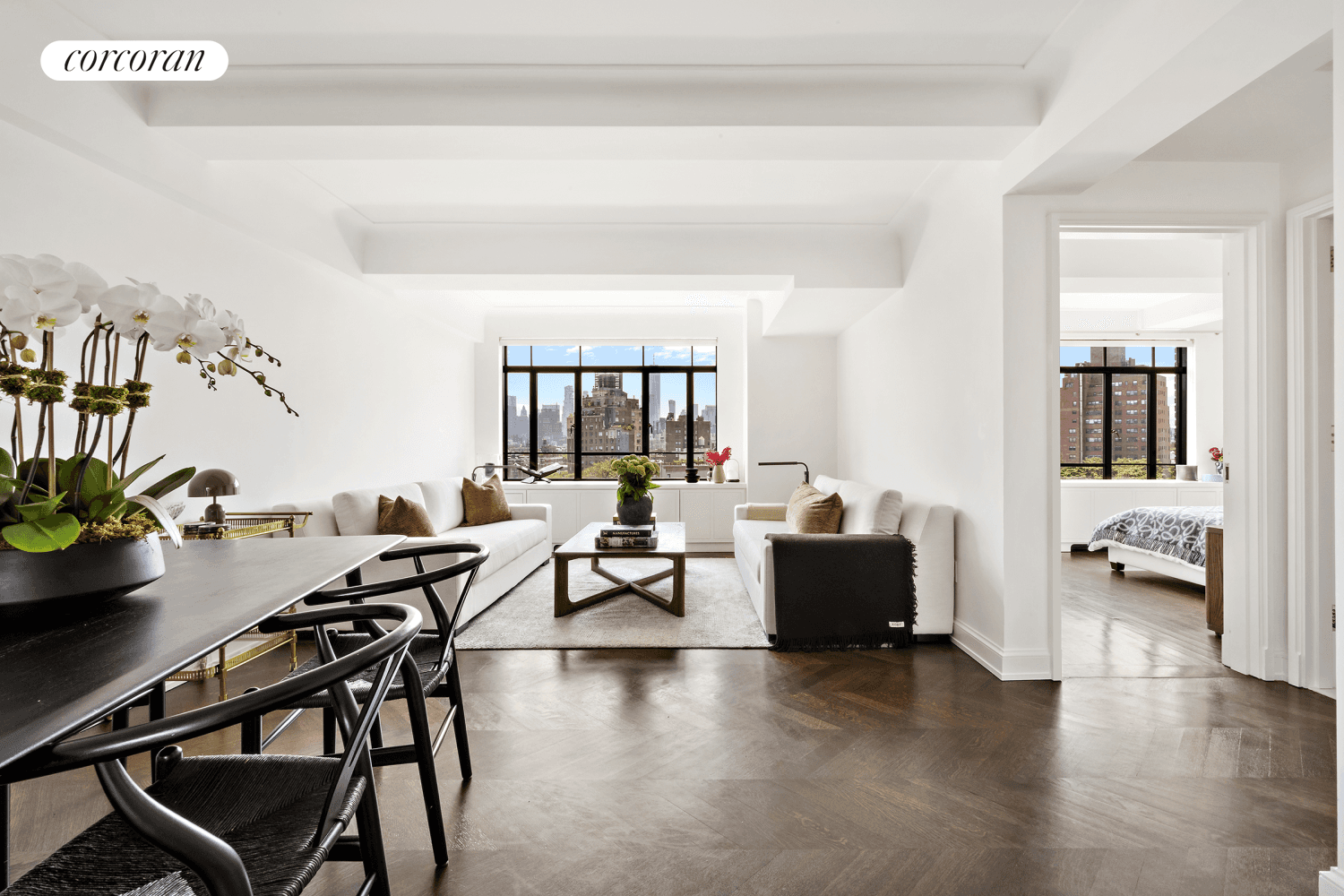 Floating high above Greenwich Village in downtown's premier condominium, Greenwich Lane, this inviting and meticulous 1 bedroom and 1 bath home offers unobstructed landmarked views south to the Freedom Tower.