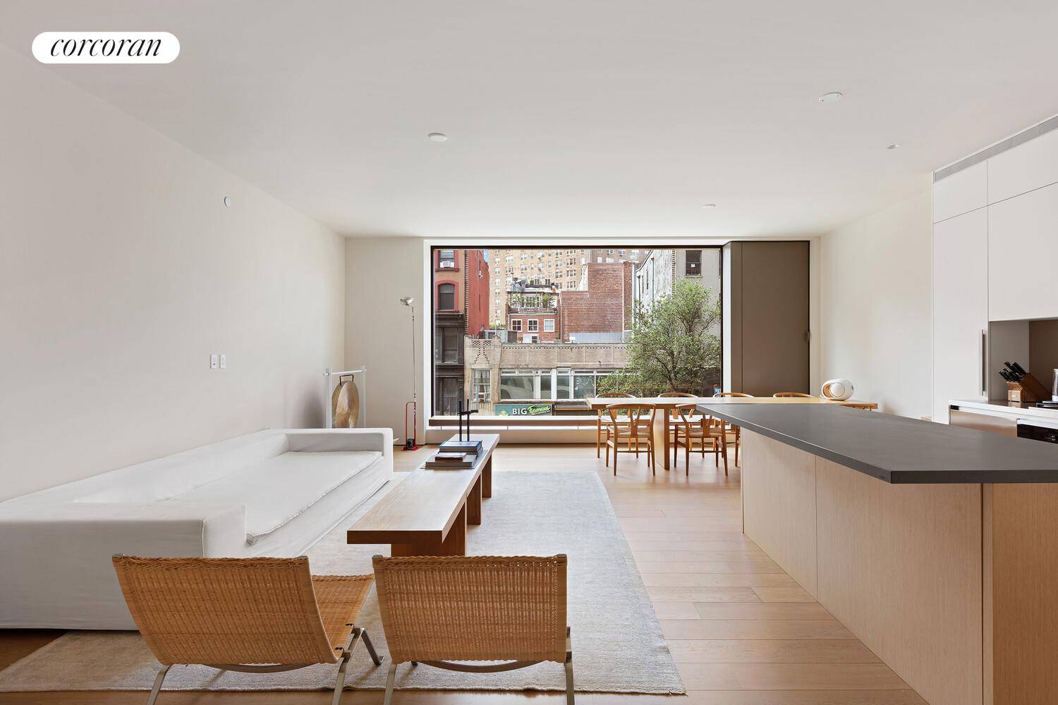 Welcome to 251 West 14th Street, Unit 3A, where minimalistic style meets comfort in this stunning 2 bedroom, 2.