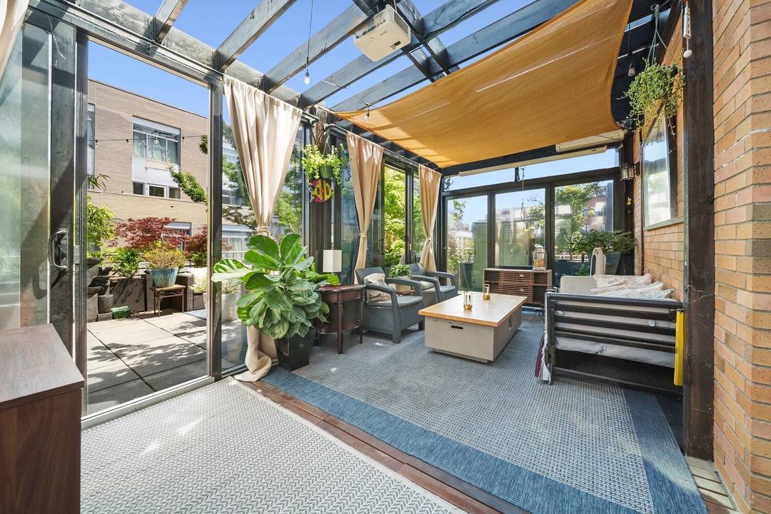 Apartment 4D at Clinton Lofts presents a rare opportunity to own a two bedroom residence with an extraordinary private outdoor retreat in the heart of Clinton Hill.