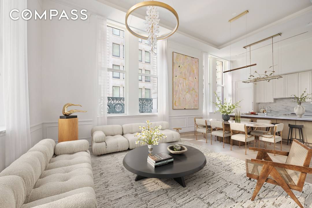 Positioned on the northwest corner, this 1, 762 square foot, two bedroom, two and a half bath residence offers exceptional scale, defined by soaring 15 foot ceilings and richly detailed ...