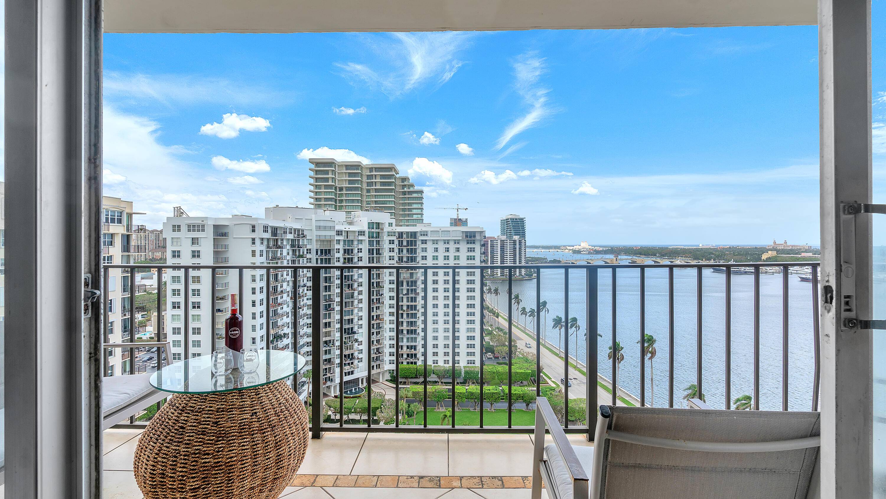 Lower waterfront penthouse with incredible Palm Beach ocean and Intracoastal views from every room !