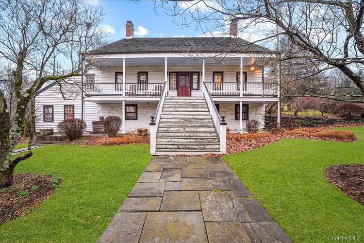 Experience the charm of country living just 45 minutes from New York City at Maplehurst Farm, a spacious historic 1730 Antique Farmhouse Colonial situated on a stunning 5 acre property ...