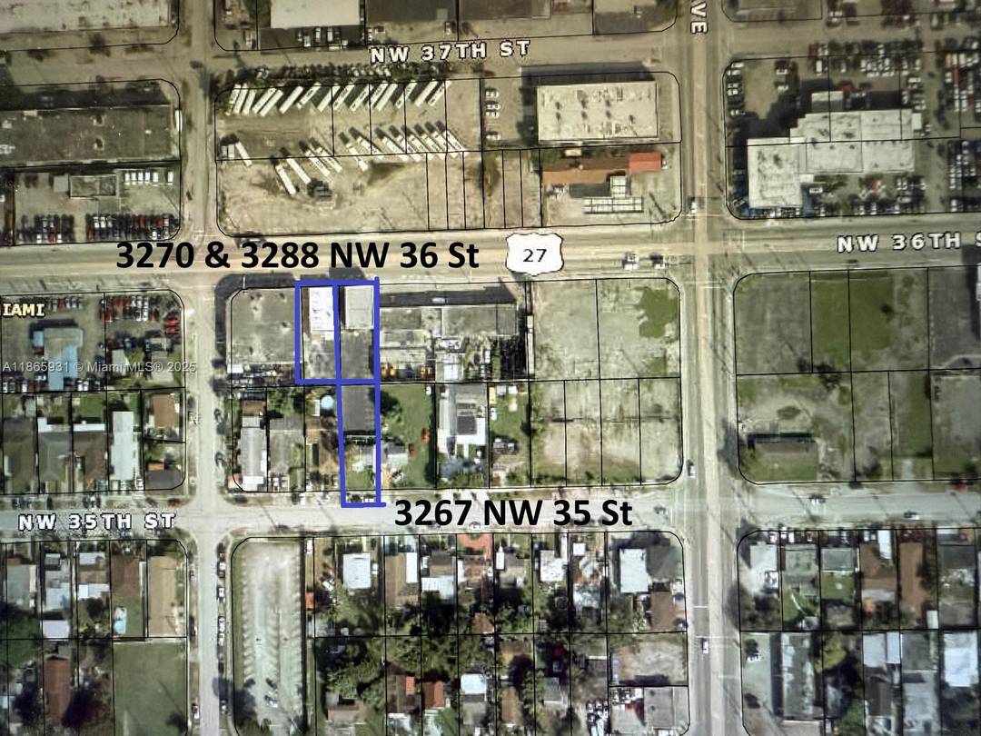 Versatile site for apartment development amp ; existing office medical use in Miami, FL fronting NW 36th St w access to NW 35th St.