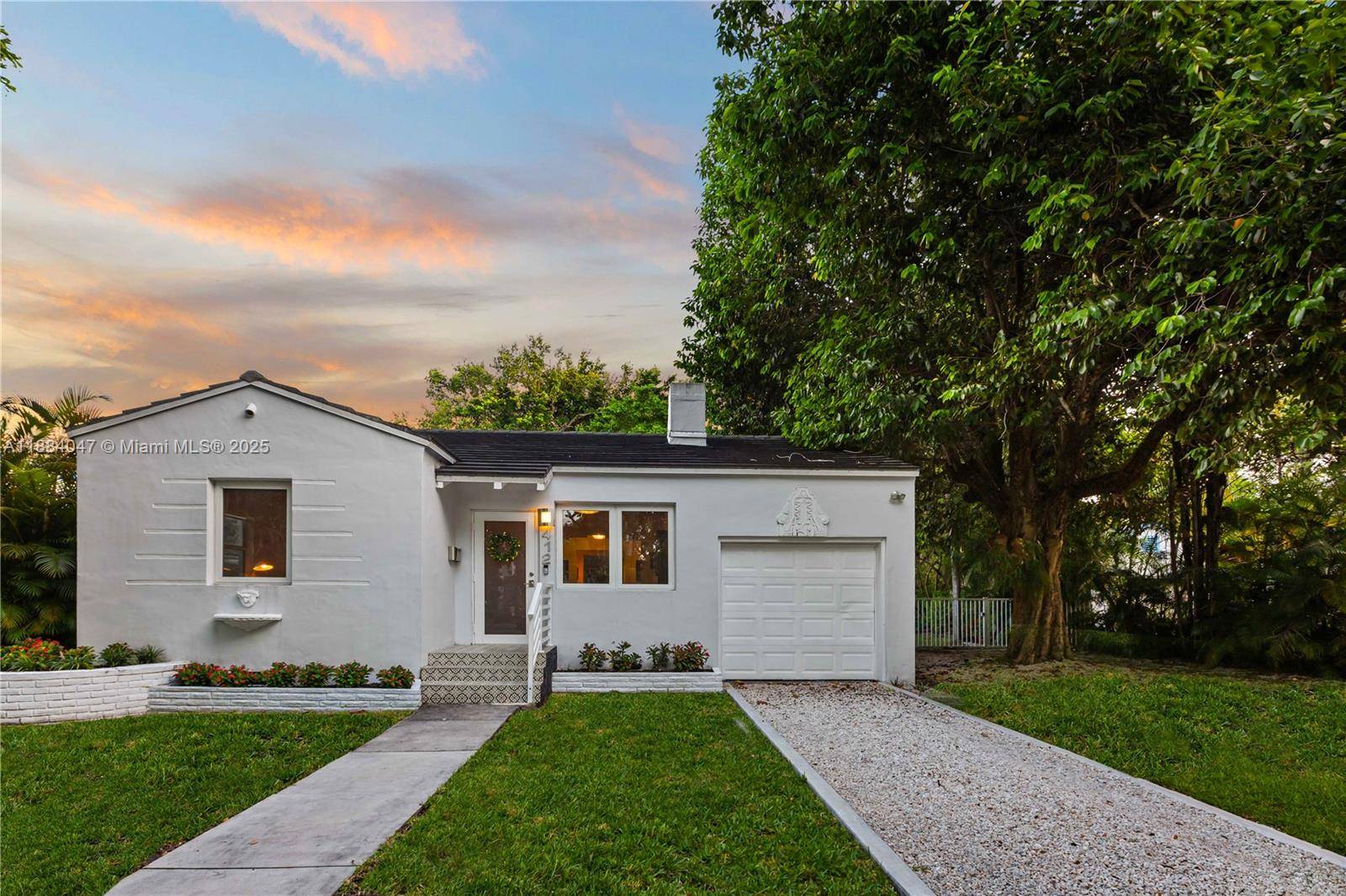Lovely Mediterranean Coral Gables home with 3 Bedrooms, 3 baths on a large 8, 475 sq.