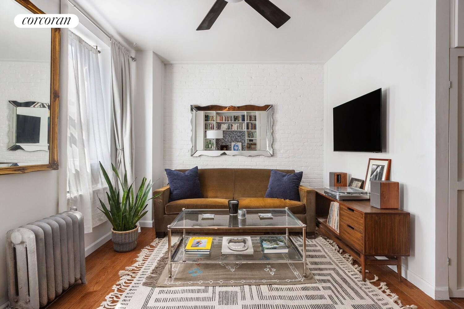 This beautifully renovated pre war one bedroom co op in South Williamsburg blends historic charm with modern comforts.